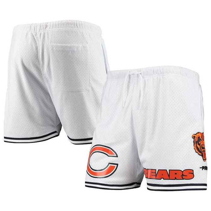 Men's Chicago Bears White Mesh Shorts